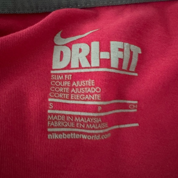 Nike Pink Short Sleeve V-Neck Tee - Picture 4 of 4